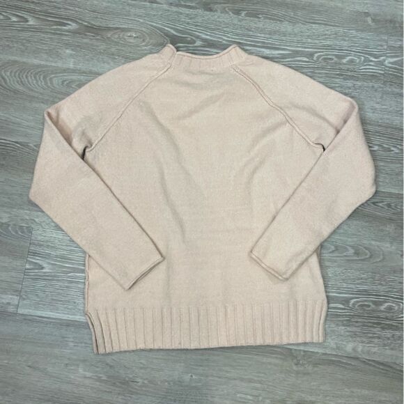 CASLON Light Peach Pink Mockneck Knit Sweater Classic Fit - Picture 3 of 6